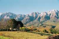 Tulbagh valley with snowy peaks