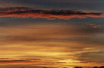 sunrise with layers of clouds