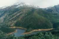 Stettynskloof dam and snowy peak
