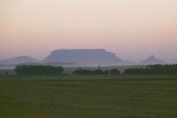 Table Mountain range before dawn from Malmesbury