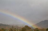 rainbow over Wynberg Hill from Claremont