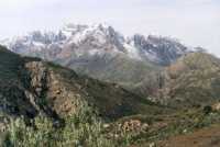 Du Toits peak with valley and snow