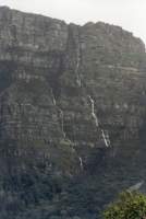 waterfalls on Table Mountain from Newlands