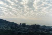 altocumulus patterns at dusk over Cape Town Centre