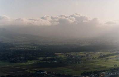 view over Tokai to North Wester cloud on Table Mountain
