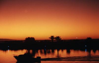 sunset on marina at Port Owen