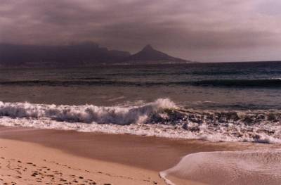 Milnerton Beach looking towards Table Mountain