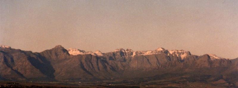 snow north of Tygerberg Hills