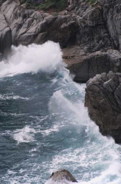 waves on rocks below Chapman's Peak