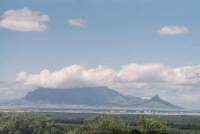 Table Mountain with cloth, and Table Bay from Milnerton