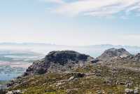 Muizenberg Mountain burned area with suburbs