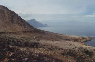 burned slopes of Kogelberg towards Hangklip
