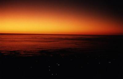 sunset over Atlantic from Camps Bay