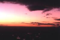 sunset over Paarl valley